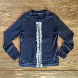 BANANA REPUBLIC Jeweled Cotton Cardigan Size XS